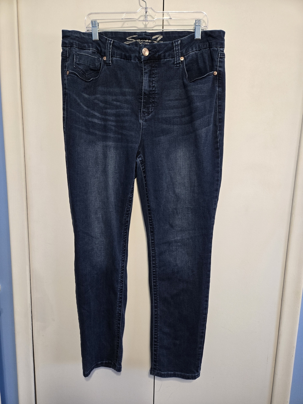 Seven7 Skinny Jeans Womens 18W Clifton Blue Stretch Denim Plus Size